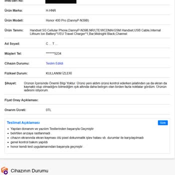 Sıfır Telefonumda Üretim Hatası, İade Reddi Ve Mağduriyet