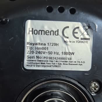 Karaca Mağazasından Gelen Çizik Ve Eksik Çay Makinesiyle Mağduriyet Yaşadım