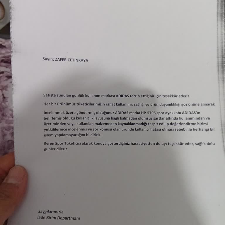 Aldığım Ayakkabıda Koku Ve Sökülme Sorunu, Mağaza İlgisizliği