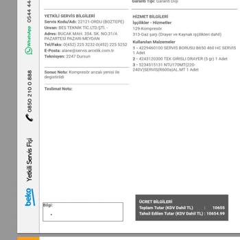 Buzdolabı Motoru Değişti Sorun Devam Ediyor Servis Ulaşılmıyor