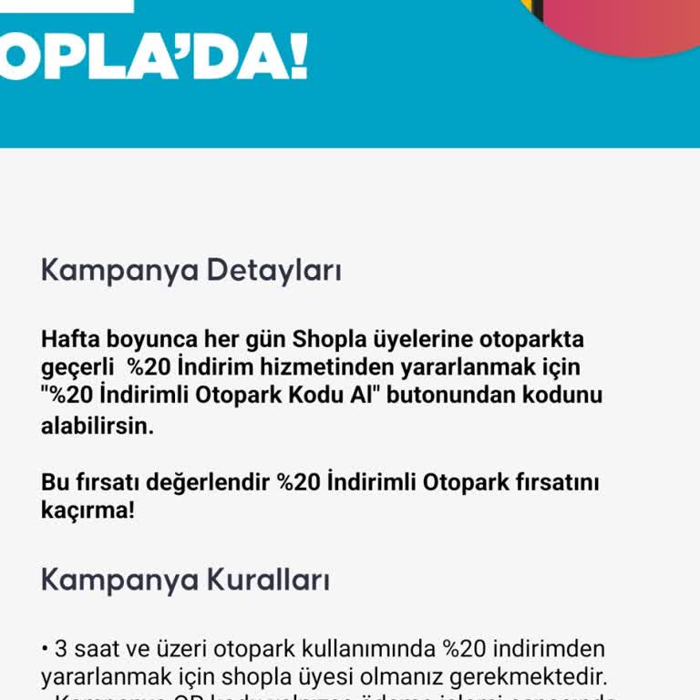 Shopla Uygulamasına Rağmen Otopark Ücreti Alındı, Yanlış Bilgilendirildim
