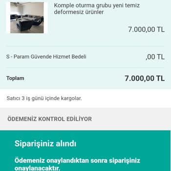 Koltuk Takımı Alımında İade Ve Para İadesi Sorunu