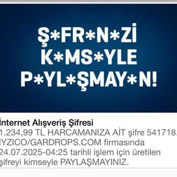 Gardrops Kredi Kartımdan İzinsiz Gece Çekim Denemeleri Endişesi