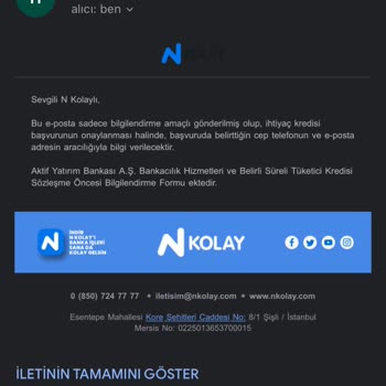 Nkolay Onayım Olmadan Kredi Başvurusu Mailleri Alıyorum Ve Sorunum Çözülmüyor