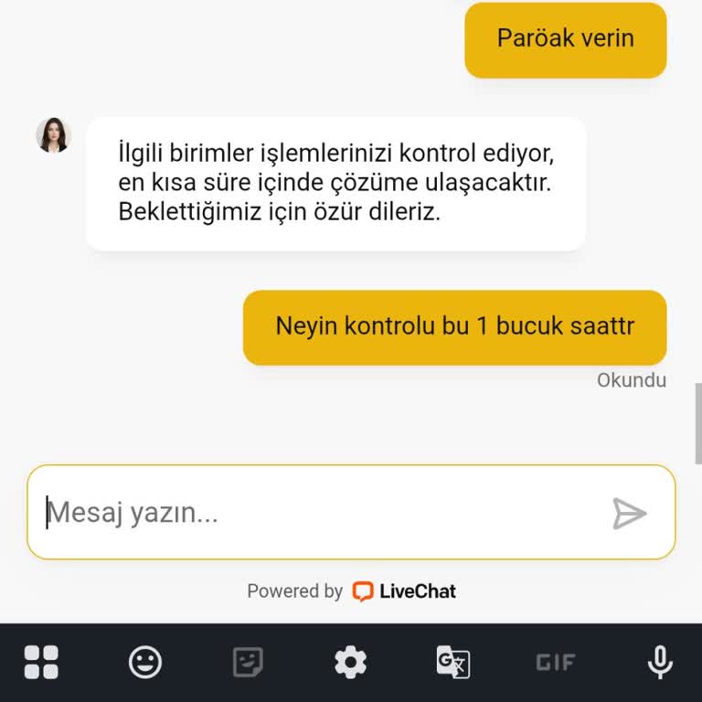 Yatırdığım Para Hesabıma Yatırılmadı, Canlı Destek Yardımcı Olmadı