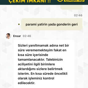 Bakiyem Saatlerdir Hesabıma Eklenmiyor Destek Yetersiz