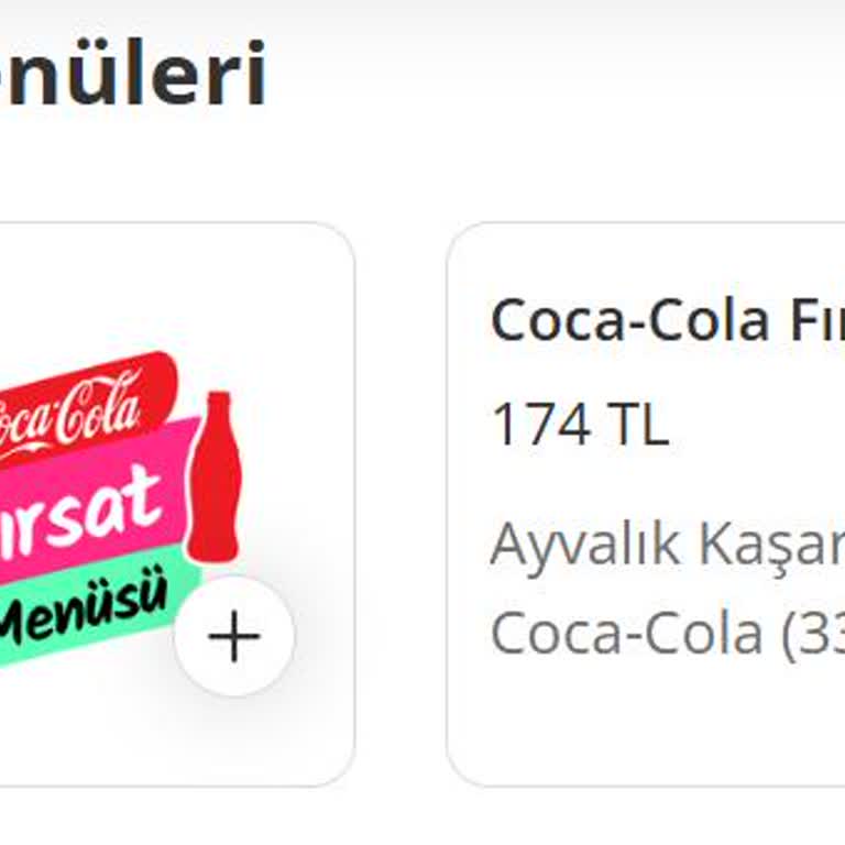 Yemeksepeti Siparişimde Yer Alan Coca-Cola Menüsü Eksik Teslim Edildi