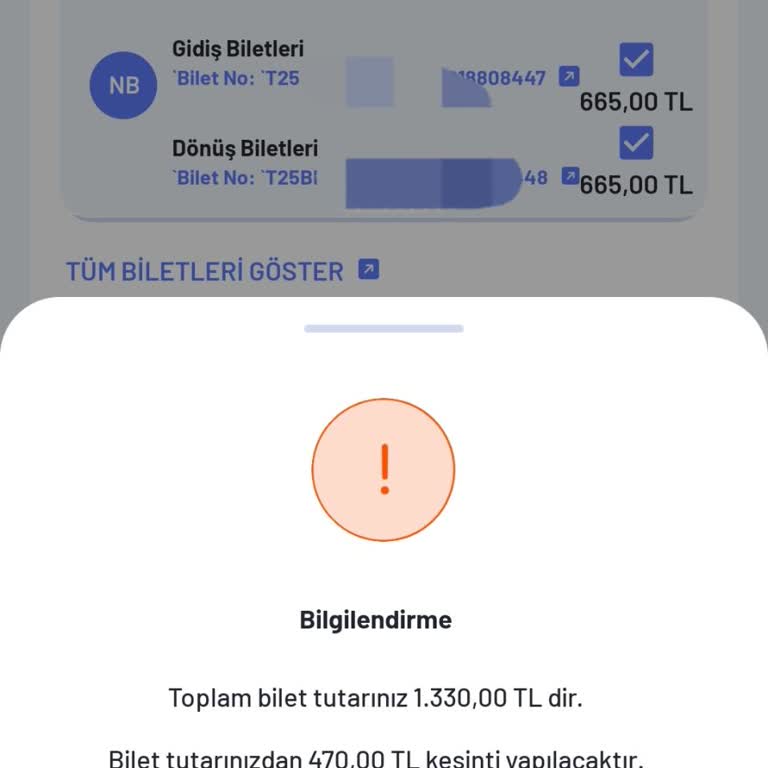 YHT Bilet İadesinde Yüksek Kesintiyle Karşılaştım, Eksik Bilgilendirme Mağduriyeti