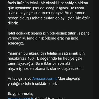 Amazon Türkiye'den Alınan Ürünün İptali Ve Fiyat Farkı Hayal Kırıklığı Yarattı