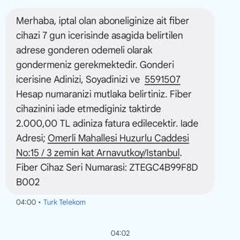 Millenicom Bende Olmayan Cihaz İçin 2.000 TL Haksız Fatura Çıkardı