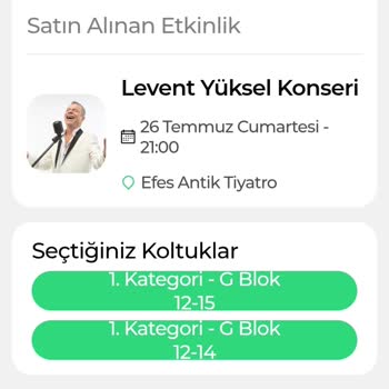 Ödeme Yapmama Rağmen Konser Biletlerim Görünmüyor