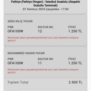 Arızalı Otobüs Ve Koltuk Sorunu Nedeniyle Mağduriyet