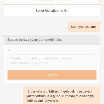 Trendyolmilla Siparişim Gönderilmiyor Asistan İse Cevap Vermiyor