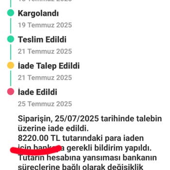 Yanlış Ürün Gönderildi Üstüne Hizmet Bedeli Kesildi