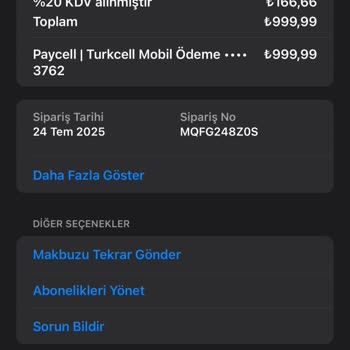 Bilgim Dışında İtunes Store'dan Yüksek Tutarlı İşlem
