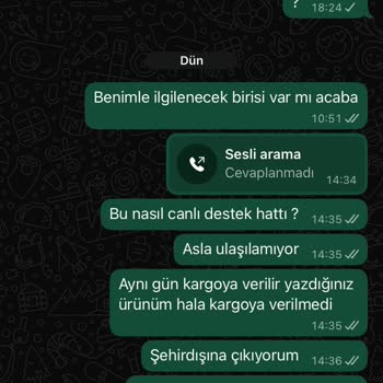 Siparişim Zamanında Kargolanmadı Ve Destek Alamadım