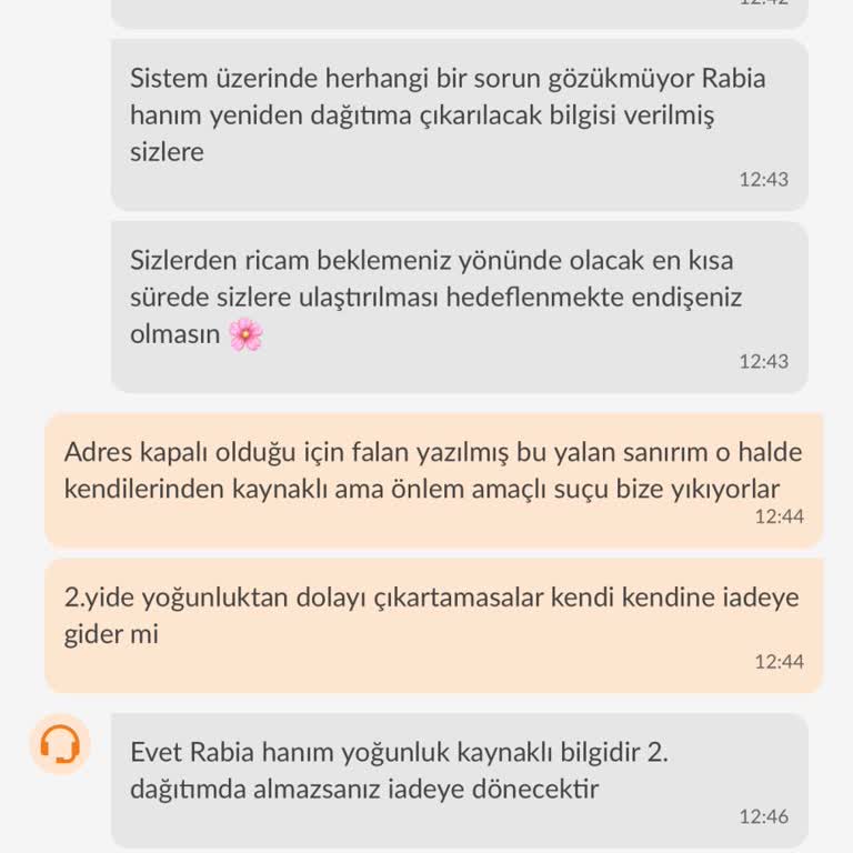 Adres Kapalı Bahanesiyle Teslim Edilmeyen Kargo Ve Yetersiz Canlı Destek
