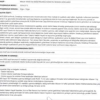Tüketici Hakem Heyeti Kararına Rağmen Ürün Değişimi Ve Fiyat Farkı Sorunu