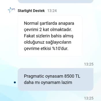 Starlight Bahis Sitesinde Para Çekme Sorunu