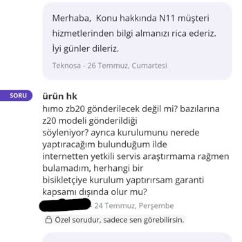 Yanlış Bisiklet Modeli Gönderimi Ve İlgisiz Müşteri Hizmeti