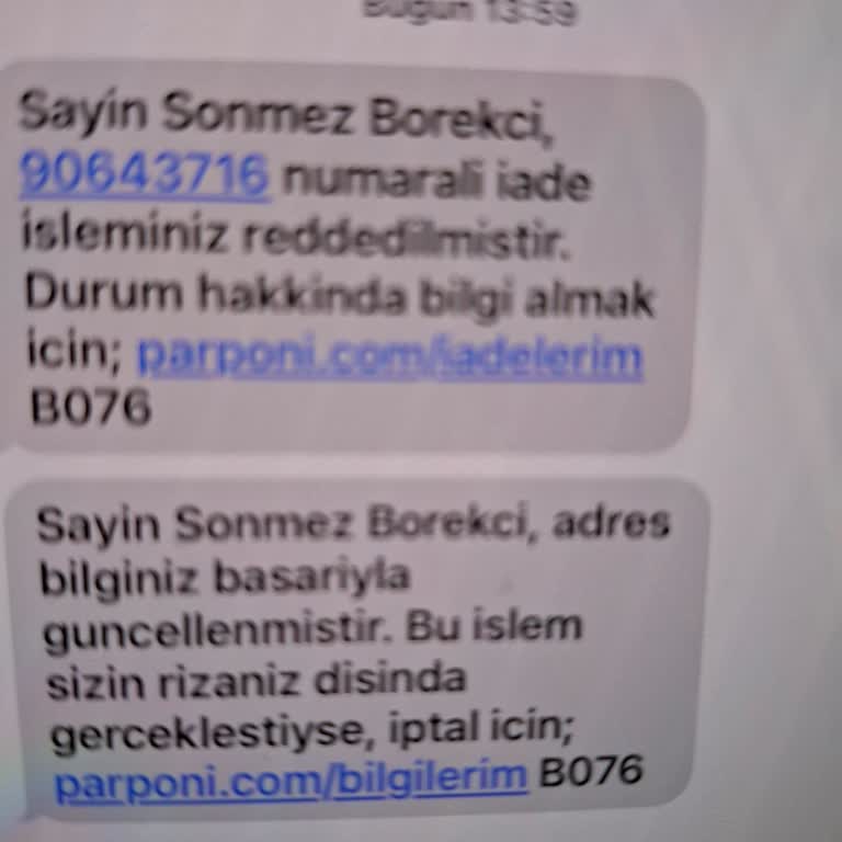 Parponi'den Gelen Şüpheli Mesajlar Ve Kişisel Veri Güvenliği Endişesi
