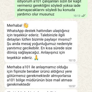 A101 Ve Kiwi Arasında Dondurma Makinesi İade Sürecinde Mağduriyet