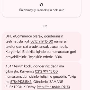 DHL Kargom Evdeyken Teslim Edilmedi Şube Ve Müşteri Hizmetleri İlgisiz