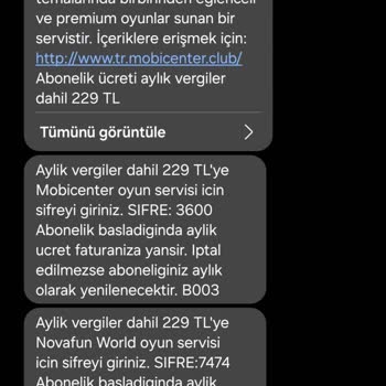 Vodafone Mobil Ödeme İzinsiz Faturalandırma Sorunu