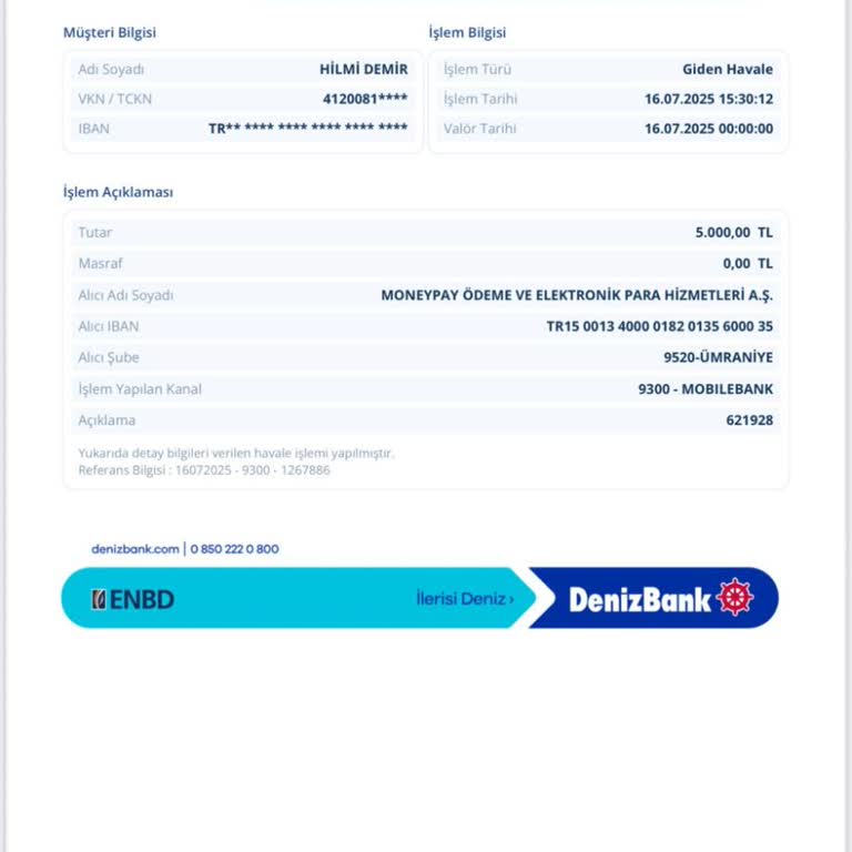 Yanlış Hesaba Gönderilen Paranın İadesi İçin Destek Alınamıyor