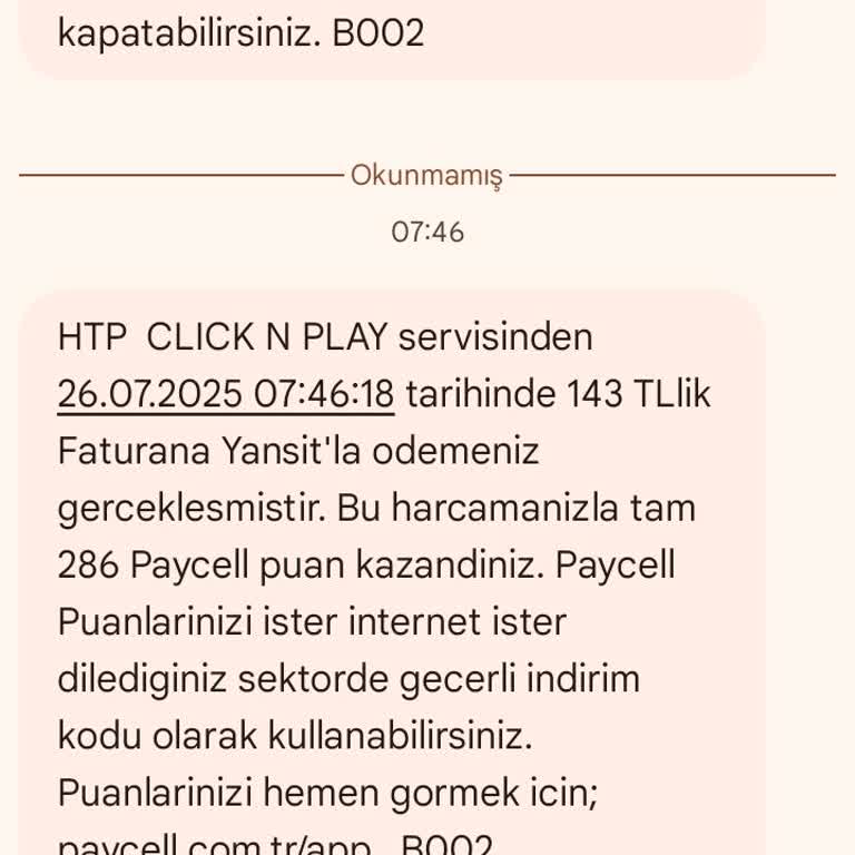 Bilgim Dışında Htp Click N Play Üzerinden Faturama Ücret Yansıtıldı