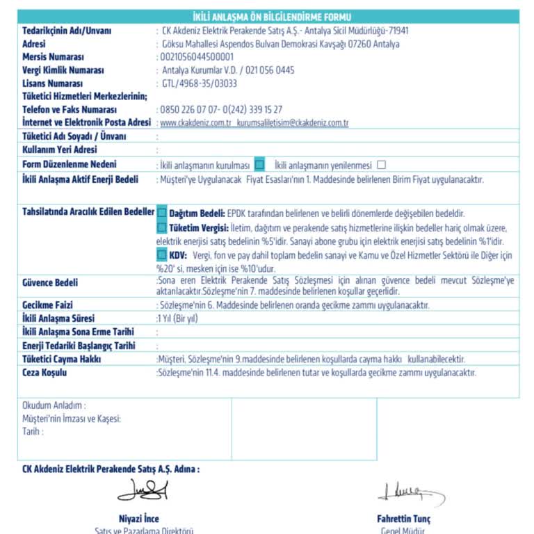 Elektrik Tarifesinde Eksik Bilgilendirme İle Ek Ücret Yansıtılması
