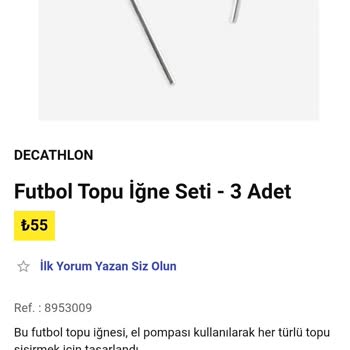 Decathlon Pompa İğnesi Kırıldı Yedek Parça Ve Garanti Desteği Yok