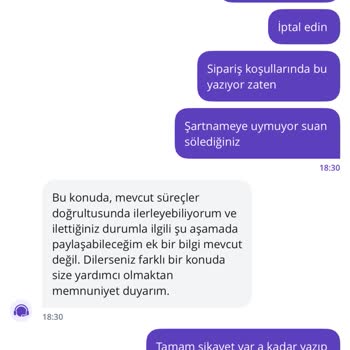 Getir Üzerinden Verilen Pizza Siparişinin Gecikmesi Ve İptal Sorunu