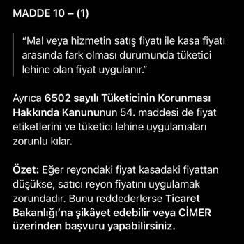 Yanlış Etiket Fiyatı Ve Kasiyer Davranışı Nedeniyle Mağduriyet Yaşadım