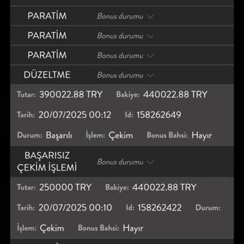 Kazandığım Tutarın Eksik Ödenmesi Ve Hesabımdan Silinmesi Hakkında Şikayetim