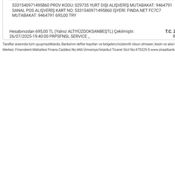 Finda.net Hesabımdan Bilgim Dışında Para Çekildi, İade Talep Ediyorum