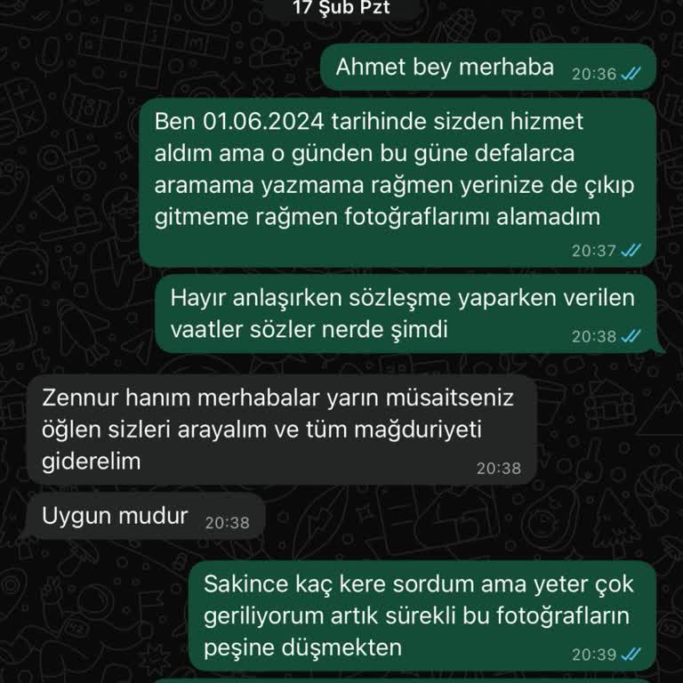 Düğün Fotoğraflarımızı Bir Buçuk Yıldır Alamıyoruz