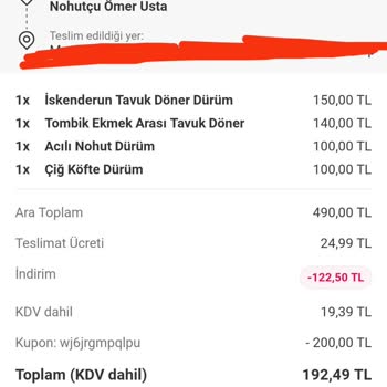 Yemeksepeti'nde Sipariş Teslim Edilmeden İptal Edildi, İndirim Kodu Hakkım Kayboldu