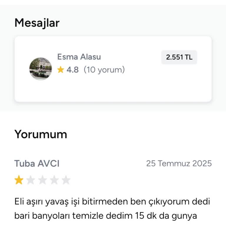 Eksik Temizlik Hizmeti Ve Yetersiz Müşteri Desteği Nedeniyle Mağduriyet Yaşadım