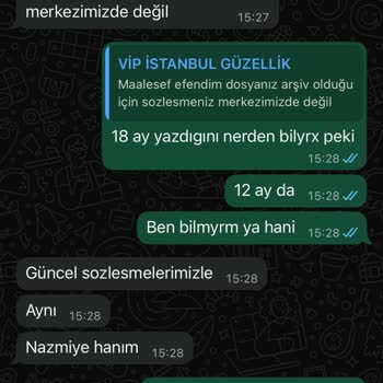 Vip İstanbul Güzellik Merkezi Sözleşme Ve Hizmet Sorunu