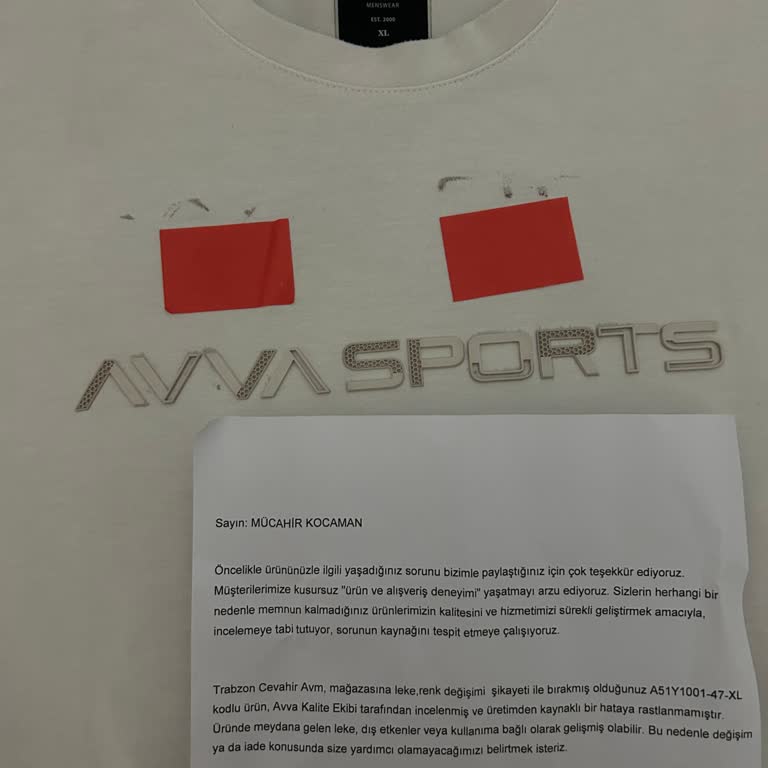 Avva'dan Aldığım Tişörtte Üretim Hatası Ve Yetersiz Müşteri Hizmeti
