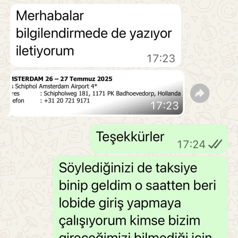 Otel Konaklaması Ve Bilgilendirme Eksikliği Nedeniyle Yaşanan Mağduriyet