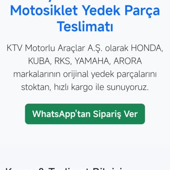 Sipariş Verilen Motor Parçalarının Gönderilmemesi Ve İletişimsizlik