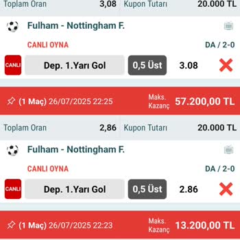 Maç Oranındaki Hata Nedeniyle Maddi Kayıp Yaşadım