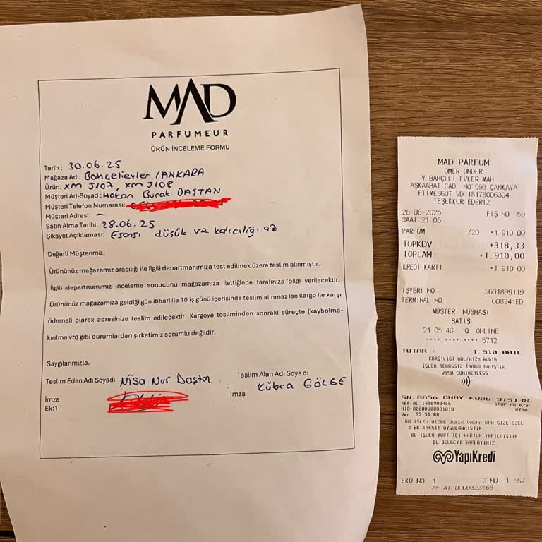 Tester İle Satın Alınan Parfümler Arasında Büyük Fark Var, İade Kabul Edilmedi