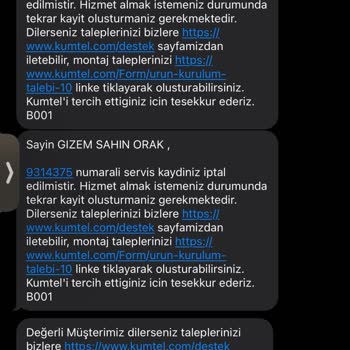 Kurulum Randevusu İptali Ve Müşteri Hizmetleri İlgisizliği Nedeniyle Mağduriyet