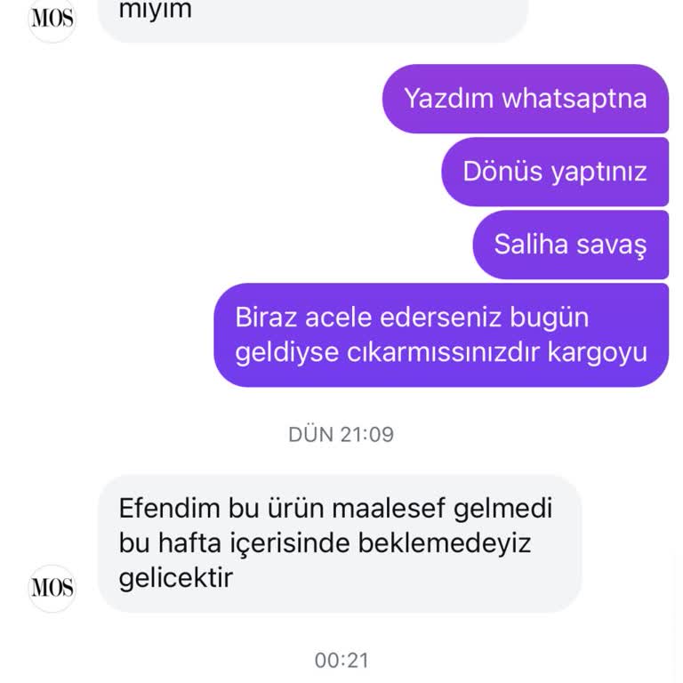 Elbisem Tatile Yetişmedi Ön Sipariş Bilgisi Yoktu İletişim Çok Yavaş