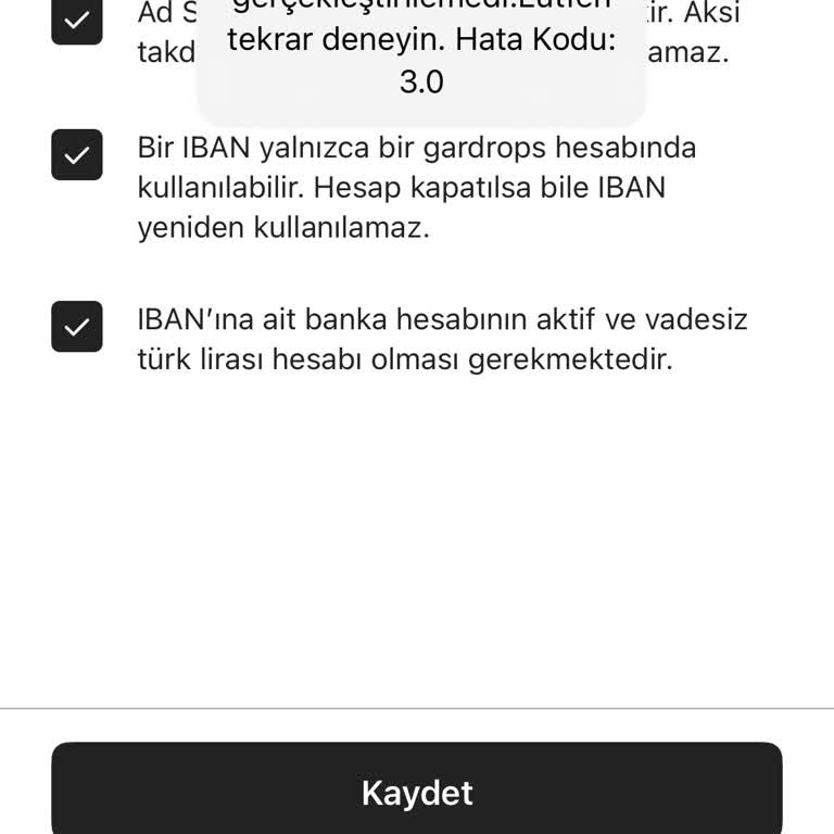 Satış Sonrası IBAN Hatası Nedeniyle Ödeme Alamıyorum