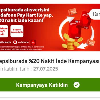 Hepsiburada Vodafone Pay Nakit İadesi 2 Gündür Yapılmadı