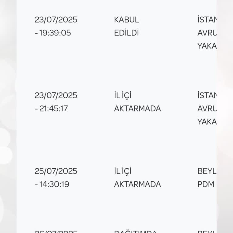 PTT Kargo İstanbul İçi Kargo Teslimatında Uzun Süreli Gecikme Ve Bilgi Eksikliği